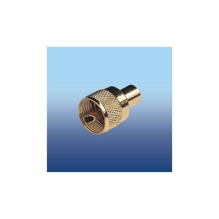 GOLD PLATED PL-259 MALE CONNECTOR, TWIST ON FOR RG58/U CABLE